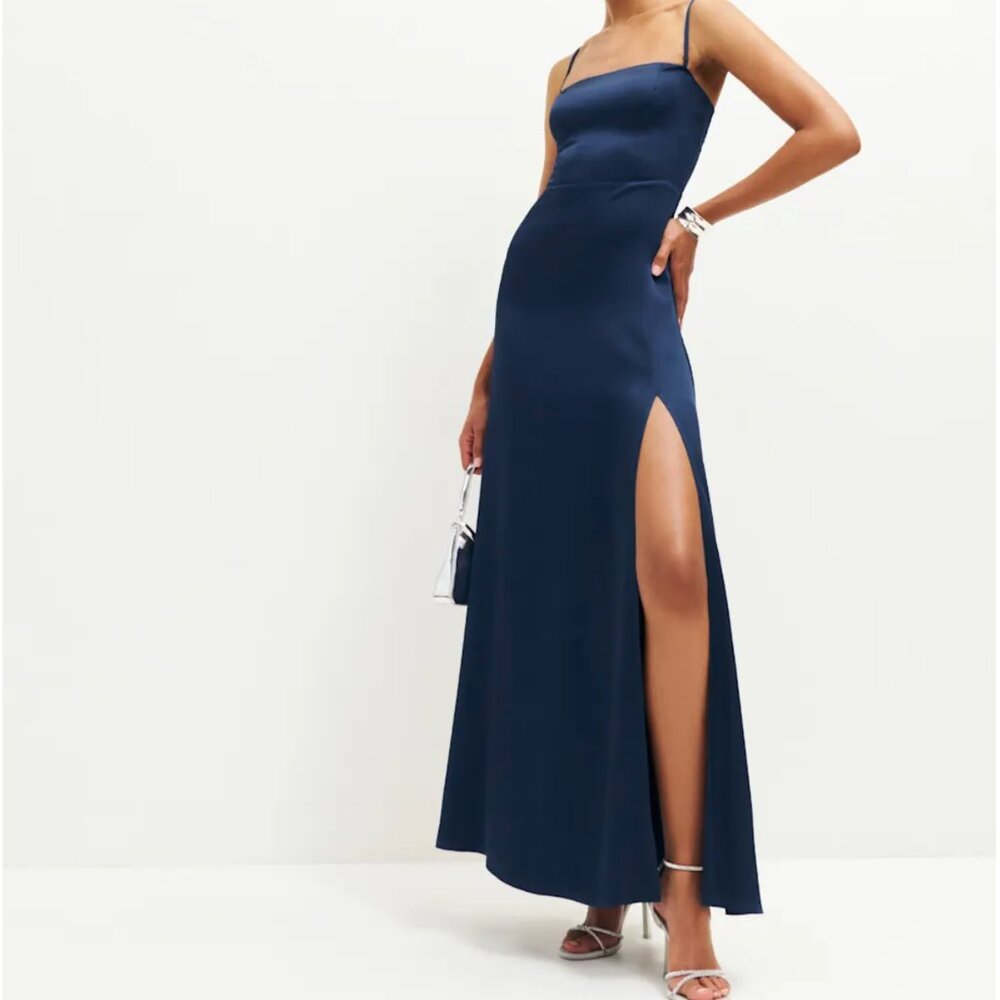 Reformation Ingrid Satin Dress